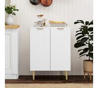 Homcom Sideboard Buffet Cabinet With Adjustable Shelf, White