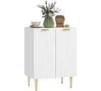 HOMCOM Kitchen Sideboard with Adjustable Shelf - White, White