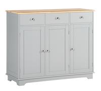 HOMCOM Sideboard Buffet Cabinet with Storage Cabinets and Drawers Grey, Grey