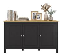 Homcom Sideboard Buffet Storage Cabinet, Storage Cabinet With Doors, Black