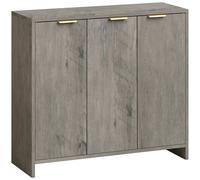 HOMCOM Sideboard Cabinet, Modern Storage Cabinet with 3 Doors and Adjustable Shelves for Living Room, Dining Room, Grey