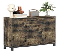HOMCOM Sideboard, Industrial Storage Cabinet with Doors, Drawer, Cupboard and Adjustable Shelves for Living Room, Dining Room, Hallway, Rustic Brown