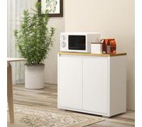 HOMCOM Sideboard Living Room Cabinet with Double Door Cabinet Adjustable Shelf