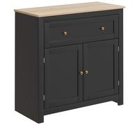 HOMCOM Sideboard Storage Cabinet, Modern Kitchen Cupboard with Adjustable Shelf, Drawer and Double Doors, Black
