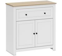 HOMCOM Sideboard Storage Cabinet, Morden Kitchen Cupboard with Adjustable Shelf, Drawer and Double Doors, Sideboard for Living Room, Dining Room, Hallway, White