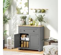 HOMCOM Sideboard Storage Cabinet with Adjustable Shelf - Drawer - Grey | TJ Hughes
