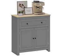 HOMCOM Sideboard Storage Cabinet with Adjustable Shelf - Drawer - Grey | TJ Hughes