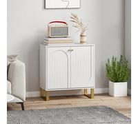 HOMCOM Sideboard With Adjustable Shelves & Doors For Living Room - White - 2 Drawer | TJ Hughes