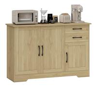 HOMCOM Sideboard with Soft-Close Doors, Modern Storage Cabinet Natural HOMCOM Natural
