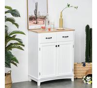 HOMCOM Simple Kitchen Cupboard Storage Cabinet w/ Drawer Living & Dining Room