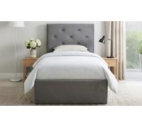 HOMCOM Single Bed Frame Gas Side Lift Under Bed Storage: Double