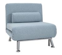 Homcom Single Folding 5 Position Convertible Sleeper Chair Sofa Bed In Blue Blue