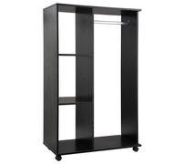 Homcom Single Rail & Shelf Open Wardrobe - Black