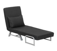 Homcom Single Sofa Bed, 3-In-1 Convertible Folding Chair Bed, Black
