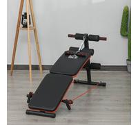 Foldable Sit Up Bench Core Workout for Home Gym Black HOMCOM
