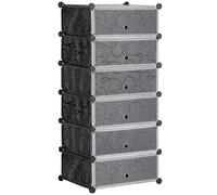 HOMCOM Six Cube Modular Storage Storage Unit - Black