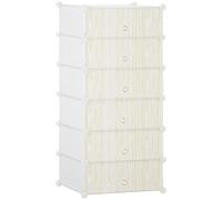 HOMCOM Six Cube Modular Storage Storage Unit - White