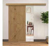 Sliding Barn Door Kit Hardware Track Closet 6.5FT /2000mm, Brown