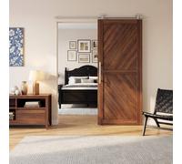Homcom Sliding Door Hardware Kit Smooth Quiet 152Cm Silver Tone Silver