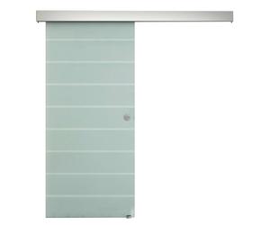 Homcom Sliding Glass Door Set Tempered Frosted Barn Door Hardware Track Kit In Pale Blue Pale Blue
