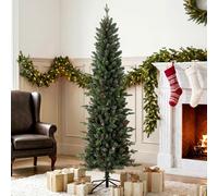HOMCOM Slim Gracious Pine Xmas Tree with 688 Branch Tips, Green | Size: 180 cm HOMCOM Green 180 cm