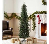 Homcom Slim Gracious Pine Xmas Tree With 688 Branch Tips, Green