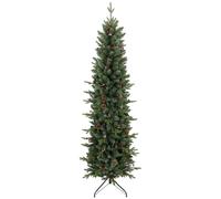 HOMCOM Slim Gracious Pine Xmas Tree with 688 Branch Tips, Green | Size: 180 cm HOMCOM Green 180 cm