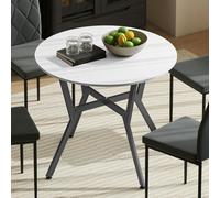 HOMCOM Small Kitchen Table with Black Steel Legs, Dining Table, Grey