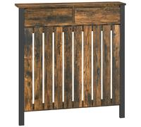 HOMCOM Small Radiator Cover with Drawer and Vertical Slats 88.5 x 19 x 93cm | TJ Hughes