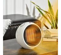 HOMCOM Table Top Space Heater, Ceramic Electric Heater with 3 Heating Mode White