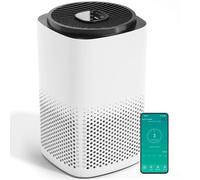 HOMCOM Smart Air Purifier for Home Bedroom, HEPA Filter, Sleep/Auto Mode | CADR 225m³/h, 27m², Air Cleaner, App & Voice Control, 28dB Quiet, AQI Indicator, Removes 99.97% Pet Odor, Smoke, Dust, Pollen