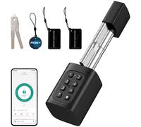 HOMCOM Smart Door Cylinder, 5-in-1 (Fingerprint Biometrics/Passcode/APP/NFC Card/Key), Shared Access, Bluetooth Cylinder