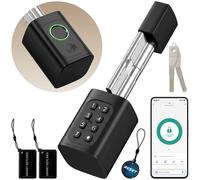 Homcom Smart Door Cylinder, 5-In-1 (Fingerprint/passcode/app/nfc/key) In Black Black