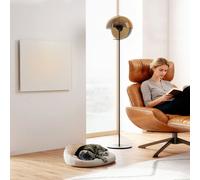 HOMCOM Wifi Enabled Smart Electric Heater, 170W Far Infrared Panel Heater, Low Energy, Voice Control, Adjustable Thermostat, Weekly and 12H Timer, Wall Mounted Radiator, Overheat Protection, White