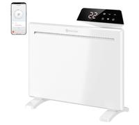 HOMCOM Smart Panel Heater Wall Mounted & Freestanding, Wifi, 1000W, White | Works With Alexa & Google Home, Electric Heater w/ Weekly Timer, Open Window & Anti-Frost Mode, Adjustable Thermostat