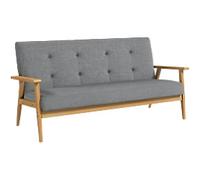 HOMCOM Sofa 3 Seat Sponge Dark Grey 695 x 1,545 x 730 mm