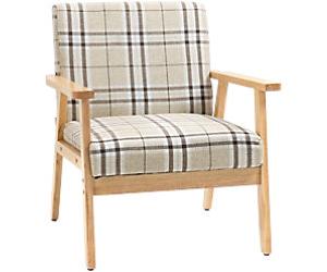 HOMCOM Sofa Fixed Armrest Beige 150 kg 839-481V70BG 680 x 660 x 770 mm