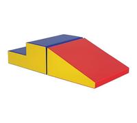 HOMCOM Soft Play Set, 2-Piece Kids Climb and Crawl Foam Play Activity Toys, Soft Climb Equipment for Toddlers 12-36 Months, Red