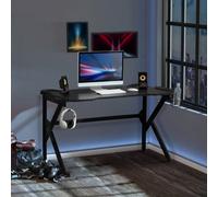 HOMCOM Spacious Gaming Desk Home Racing w/ Steel Frame Cup Headphone Holder Hook