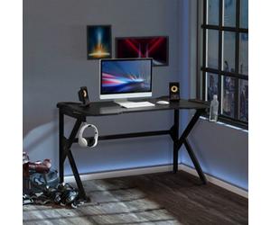 Homcom Spacious Gaming Desk Home Racing W/ Steel Frame Cup Headphone Holder Hook