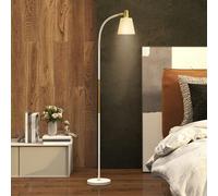 HOMCOM Spotlight Reading Standing Lamp with Adjustable Height - White | TJ Hughes