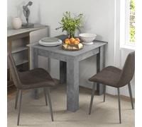 Homcom Square Dining Table, Kitchen Table With Faux Cement Effect In Grey Grey One Size