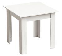 HOMCOM Square Dining Table, Modern Small Dining Table with Wood Effect, Space Saving, Non-slip Foot Pads, White