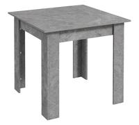 HOMCOM Square Dining Table With Faux Cement Effect For Living Room Dining Room, Grey