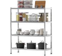 Homcom 3-Tier Stainless Steel Bakers Rack, Microwave Stand For Small Spaces