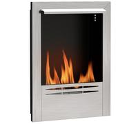HOMCOM Stainless Steel Bioethanol Fire - Indoor Ethanol Fireplace Insert | TJ Hughes