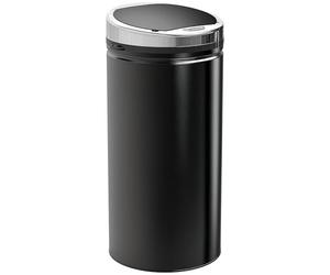 HOMCOM Stainless Steel Sensor Bin, 42L Kitchen Touch Bin, Automatic Trash Can with Inner Bucket, Soft Close, Dustbin, Black