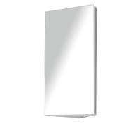 HOMCOM Stainless Steel Wall mounted Bathroom Corner Mirror Storage Cabinet Single Door 300mm (W) Silver