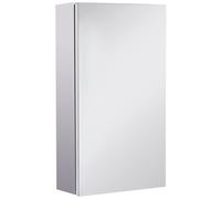 Homcom Stainless Steel Wall-Mounted Bathroom Mirror Storage Cabinet 300Mm (W) In Silver Silver