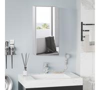 HOMCOM Stainless Steel Wall-mounted Bathroom Mirror Storage Cabinet 300mm (W) in Silver HOMCOM Silver